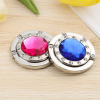 1pc; Portable Metal Foldable Bag Purse Hook Handbag Hanger Diamond Folding Table Hook Table Hanger Desk Hooks - Pink
