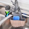 1 Pc Sink Sponge Rack; Sink Organizer Silicone Storage Box; Hangable Multifunctional Drainage Adjustable Shoulder Strap; Sponge Rack - Pink