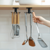 1pc 360 Degrees Rotated Kitchen Hooks; Self Adhesive 6 Hooks Home Wall Door Hook; Handbag Clothes Ties Bag Hanger; Hanging Rack - Blue