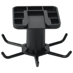 1pc 360 Degrees Rotated Kitchen Hooks; Self Adhesive 6 Hooks Home Wall Door Hook; Handbag Clothes Ties Bag Hanger; Hanging Rack - Black