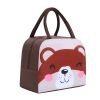 1pc Cartoon Rabbit Animal Cute Bento Bag; School Insulation Lunch Box; Lunch Bag - Coffee Bear