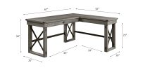 ACME Talmar Writing Desk w/Lift Top in Weathered Gray Finish OF00054 - as Pic