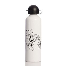 Biggdesign Clef Sign Aluminum Water Bottle 750 Ml - White