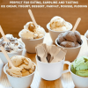 LotFancy 120Pcs Mini Wooden Spoons, 3.75" Disposable Tasting Sampling Spoon,Wood - LotFancy