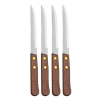 4 Pack Stainless Steel Steak Knives Knife Set Utensil Cutlery Wooden Serrated - AllTopBargains
