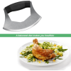 i Kito Mezzaluna Food Cutter, Single Blade Mezzaluna Knife, Salad Chopper Handheld Knife - i Kito