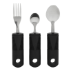 Parkinsons Utensils, Stainless Steel Rubber Handle Adaptive Utensils 3 Pieces Safe Durable For Parkinson - Gupbes