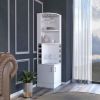 Bar Cabinet Papprika, 8 Wine Cubbies, Double Door, White Finish - as Pic