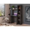 DEPOT E-SHOP Aramis Desk, Five Shelves, Two Superior Shelves, Smokey Oak - as Pic