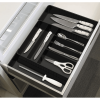 SimpleHouseware Expandable Kitchen Drawer Flatware Organizer, Black - Simple Houseware