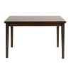 Dark Brown Cherry Finish 5pc Dining Set Table with 4 Chairs Black Faux Leather Upholstery Wooden Kitchen Funiture Dinette Set - as Pic