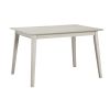Antique White Finish 5pc Dining Set Rectangular Table and 4 Side Chairs Wooden Dining Kitchen Furniture Breakfast Modern Dining Set - as Pic