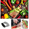 i Kito Mezzaluna Food Cutter, Single Blade Mezzaluna Knife, Salad Chopper Handheld Knife - i Kito