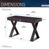 Techni Mobili Trendy Writing Desk with Drawer, Espresso - as Pic