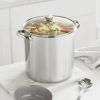 Stainless Steel 12-Quart Stock Pot with Glass Lid - Stainless steel