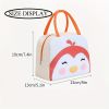 1pc Cartoon Rabbit Animal Cute Bento Bag; School Insulation Lunch Box; Lunch Bag - Yellow Dinosaur