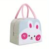 1pc Cartoon Rabbit Animal Cute Bento Bag; School Insulation Lunch Box; Lunch Bag - Coffee Bear