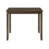 Charcoal Brown Finish 5PC Dining Set Table and 4 Side Chairs X-Back Design Kitchen Dining Furniture Wooden Transitional Breakfast - as Pic