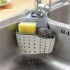 1 Pc Sink Sponge Rack; Sink Organizer Silicone Storage Box; Hangable Multifunctional Drainage Adjustable Shoulder Strap; Sponge Rack - Pink