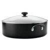 Easy Clean 14" Nonstick Family Pan, Jumbo Cooker With Lid - black