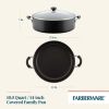 Easy Clean 14" Nonstick Family Pan, Jumbo Cooker With Lid - black