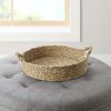 Better Homes & Gardens 16" Round Natural Colored Water Hyacinth Woven Tray - Better Homes & Gardens