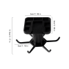 1pc 360 Degrees Rotated Kitchen Hooks; Self Adhesive 6 Hooks Home Wall Door Hook; Handbag Clothes Ties Bag Hanger; Hanging Rack - Blue