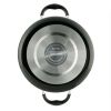 8 Qt Style Gray Non Stick Covered Stock Pot - black