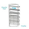 6-Tier Gravity Fed Canrack Kitchen Cabinet Organizer, 15.6" L x 11.75" W x 23.25" H, Silve - Silve
