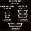 Brilliance 10 Piece Tritan Stain-Proof Food Storage Variety Set - Clear