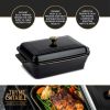 13" Stoneware Covered Baking Dish, Onyx - Black