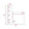 Tecoa Writing Desk, Four Shelves - as Pic
