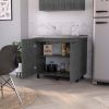 Smokey Oak Utility Sink and Cabinet - as Pic