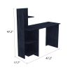 Tecoa Writing Desk, Four Shelves - as Pic