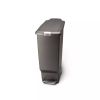 40L Slim Plastic Step Trash Can - Gray