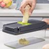 Multifunctional Vegetable Cutter Meat Slicer Potato Shredder - Grey