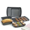 6 Piece Non-Stick Bakeware Sets, Easy for Release and Clean up, Carbon Steel, Gray - Gray