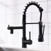 LED Commercial Kitchen Faucet with Pull Down Sprayer, Single Handle Single Lever Kitchen Sink Faucet - as Pic