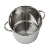 Stainless Steel 12-Quart Stock Pot with Glass Lid - Stainless steel