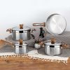 Serenk Definition Stainless Steel 7 Pieces Cookware Set - Default Title