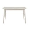 Antique White Finish 5pc Dining Set Rectangular Table and 4 Side Chairs Wooden Dining Kitchen Furniture Breakfast Modern Dining Set - as Pic