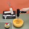 Electric Egg Beater With 2 Wire Beaters Portable Food Blender Whisk 3 Speeds Handheld Food Mixer ,USB Rechargeable Handheld Egg Beater - Black