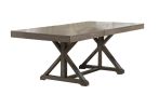 Contemporary Dining Room Furniture Dining Table w Leaf Ash Gray Large Family 9pc Dining Set 8x Side Chairs - as Pic