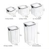 1pc 15.5oz/23.6oz/32.1oz/43.9oz/60.8oz Food Storage Container With Lid; Clear Plastic Kitchen And Pantry Organization Canisters - 700ml