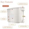 30 Cup Dispenser Water Filtration System, Filter Included, White - White Icing
