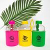 Biggdesign Moods Up Lucky Glass Flask with Neoprene Cover 600 Ml - Green