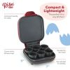 Egg Bite Maker with 6 Silicone Molds + Recipe Guide - Red - red