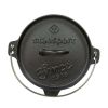 1 QT Pre-Seasoned Cast Iron Dutch Oven Flat Bottom - Black