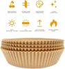 50PCS Ideal Kitchen Air Fryer Paper Liner Round 7.8 inch,Baking Disposable Air Fryer Parchment Paper, Multipurpose Oil-absorbing Paper Tray - General