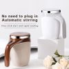 Automatic Stirring Magnetic Mug, Rechargeable Model Stirring Coffee Cup, Electric Stirring Cup, Lazy Milkshake Rotating Cup For Home Kitchen - White